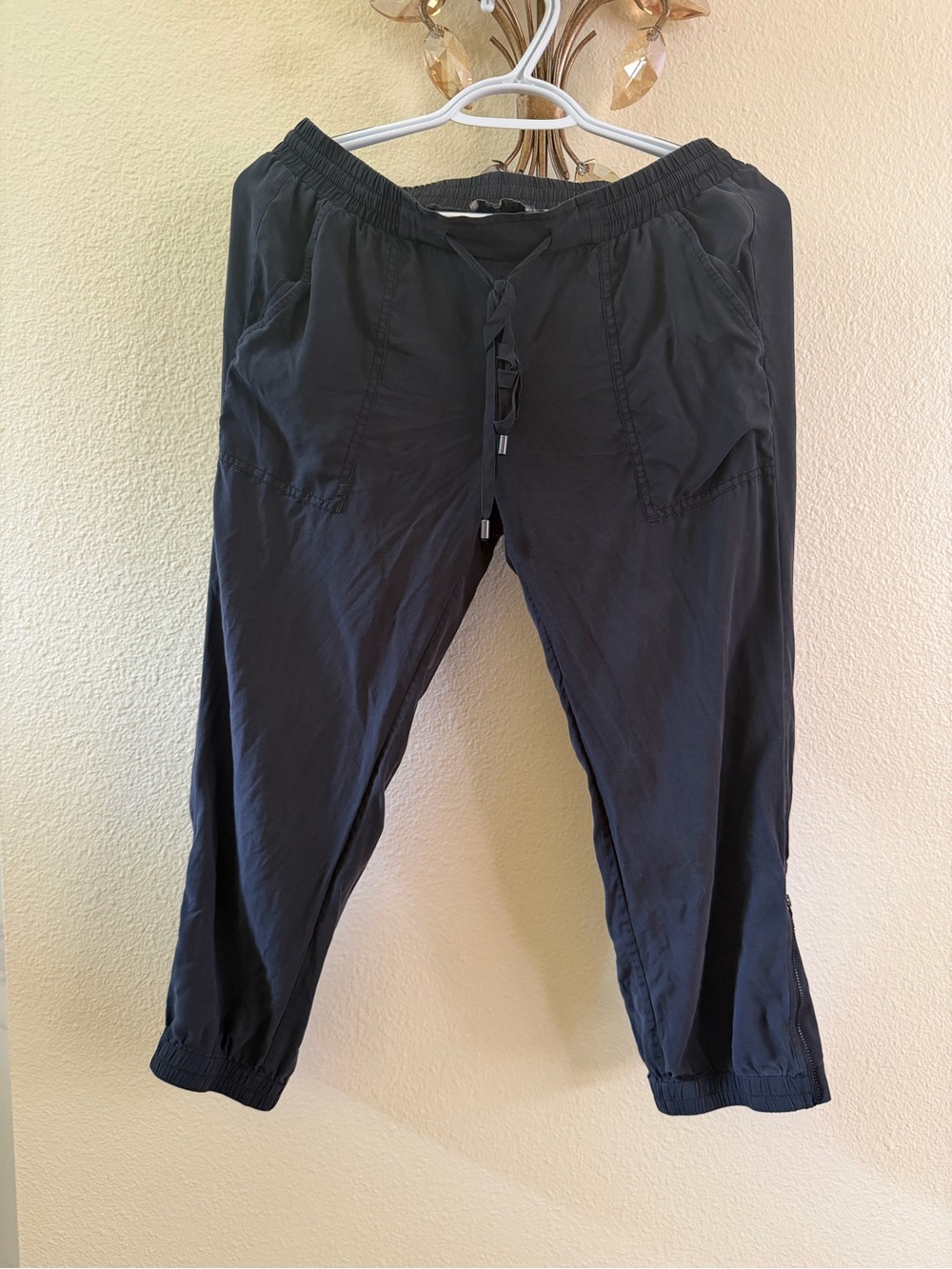 GoSilk Black Drawstring Jogger Pants